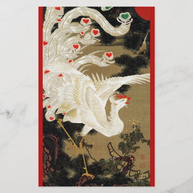 Papelería FLYING LOVE PHOENIX,Feathers,Hearts Valentine Day (Anverso)