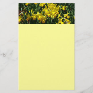 Papelería Focos amarillos y flores de primavera alegres