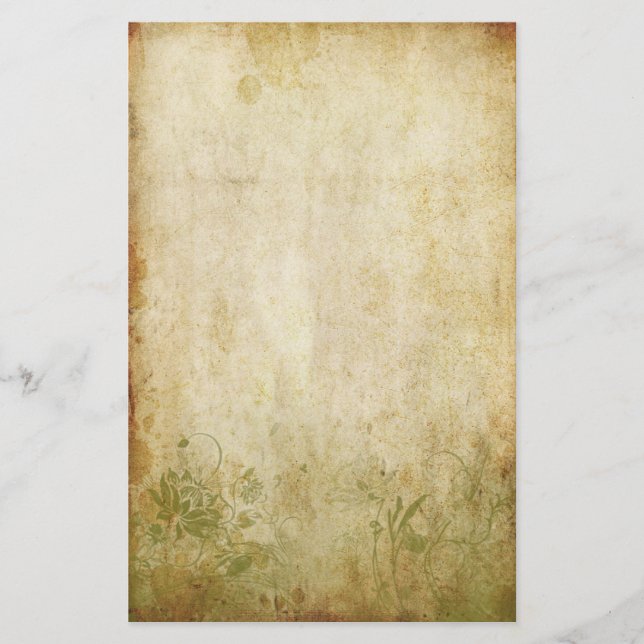 Papelería Follaje del vintage - verde (Anverso)