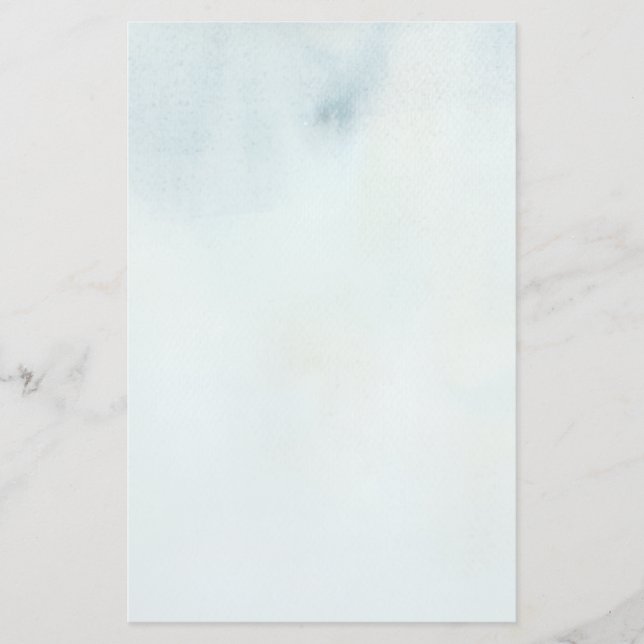 Papelería fondo acuático en azul pastel y amarillo (Anverso)