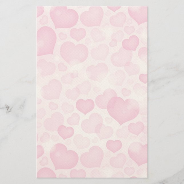 Papelería Fondo con corazones (Anverso)