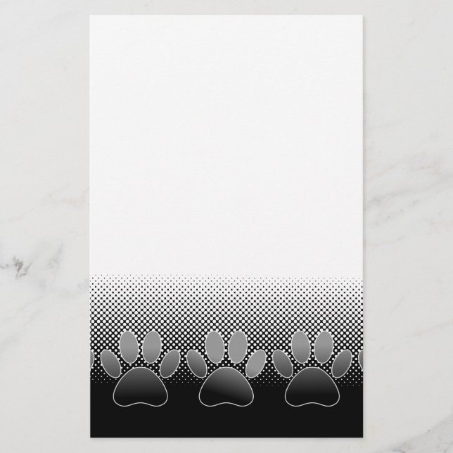Papelería Fondo de gradiente de pastas negras y blancas (Anverso)