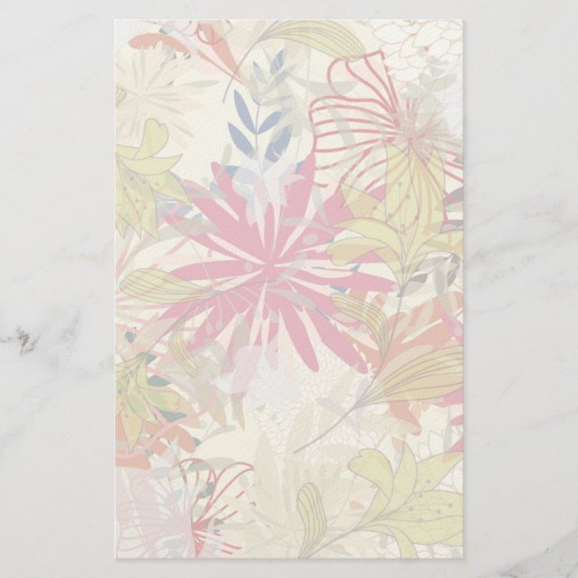 Papelería Fondo floral 6 (Anverso)