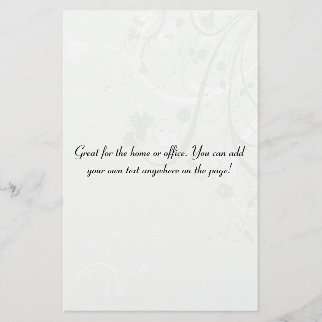 Papelería Fondo floral gris (Anverso)