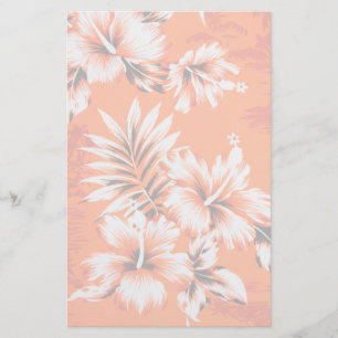 Papelería Fondo hawaiano de la flor del hibisco