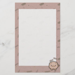 Papelería Fondo rosado rosado lindo del cerdo Oink