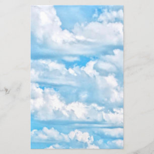 Papelería Fondo soleado feliz festivo de las nubes