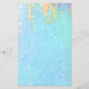 Papelería Fondo texturado azul con pequeños corazones blanco