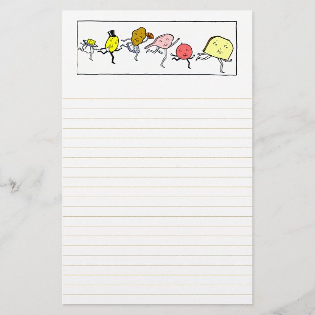 Papelería Foods Vintage Kitchen Art Stationery (Anverso)