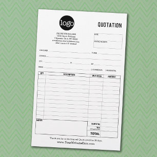 Papelería Formulario Oferta comercial, factura o recibo de v