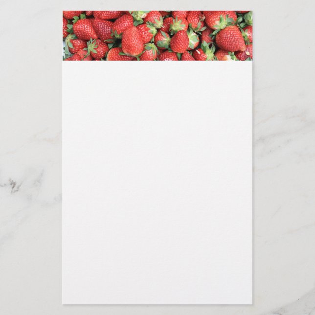 Papelería Foto de Fresas de Jugo Rojo (Anverso)