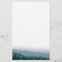 Papelería Foto de la naturaleza del bosque de pinos