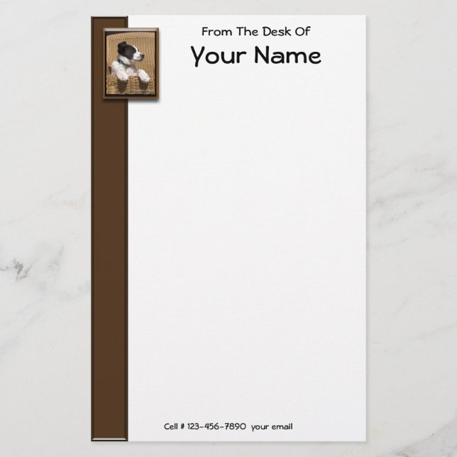 Papelería Foto de pimienta blanca y suave personalizada (Anverso)