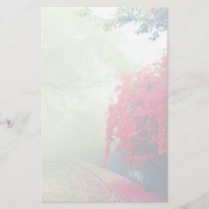 Papelería Foto escénica de Misty Railroad Tracks