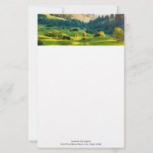 Papelería Foto panorámica de colinas onduladas de la natural