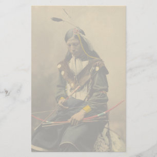 Papelería Foto vintage Nativo Estadounidense Lakota Jefe Ind