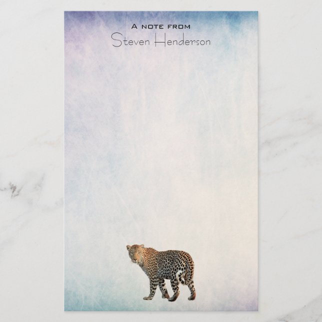 Papelería Fotografía de Gato Salvaje de Leopard Spots (Anverso)