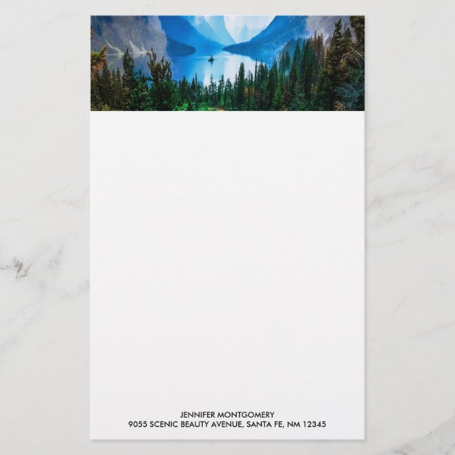 Papelería Fotografía de la escena natural de las montañas ru (Anverso)