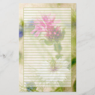 Papelería Fotografía de la flor de Nigella rosa en victorian
