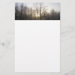 Papelería Fotografía de la naturaleza del amanecer de niebla