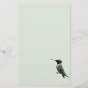 Papelería Fotografía de pájaro húmedo con trompetas de rubí
