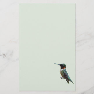 Papelería Fotografía de pájaro húmedo con trompetas de rubí