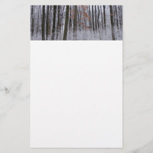 Papelería Fotografía del paisaje invernal de la nieve desech