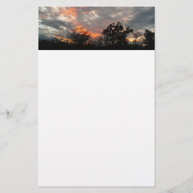 Papelería Fotografía del paisaje natural del atardecer de in (Anverso)