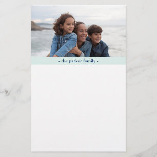 Papelería Fotografía familiar personalizada Pastel Blue