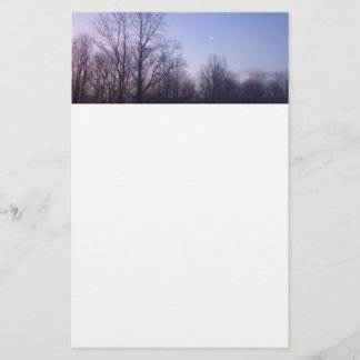 Papelería Fotografía paisajística de Winter Moon Morning
