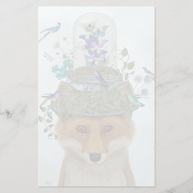 Papelería Fox con mariposa Bell Jar (Anverso)