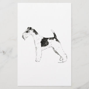 Papelería Fox terrier del alambre