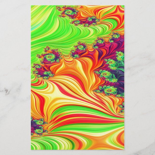 Papelería Fractal gitano 2 del moaré (Anverso)