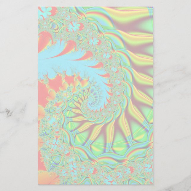 Papelería Fractal vibrante del remolino inmóvil (Anverso)