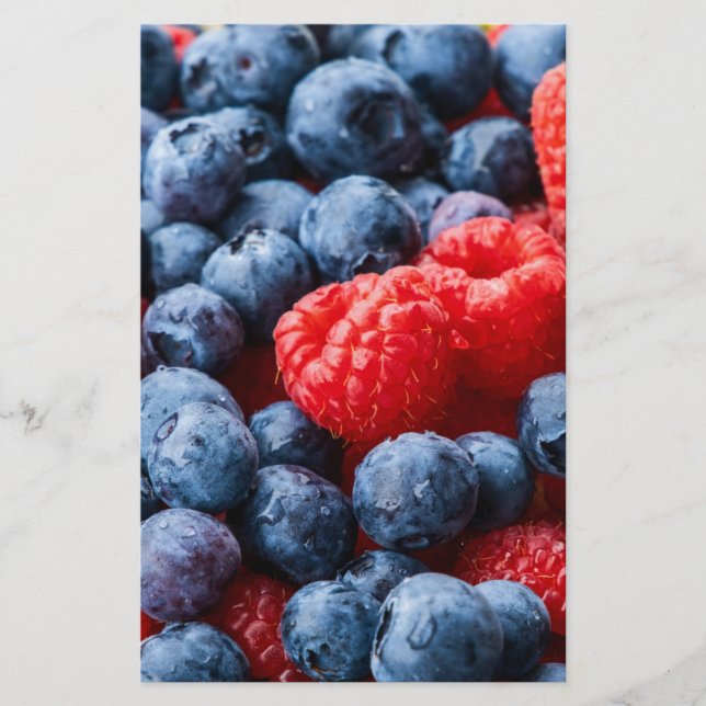 Papelería Frambuesas y arándanos (Anverso)