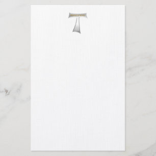 Papelería Franciscan Tau Cross Peace y Good Silver & Gold