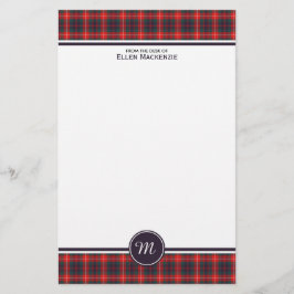 Papelería Fraser Clan de Lovat Modern Tartán Monograma