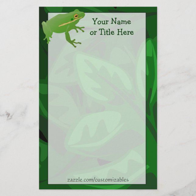 Papelería Frog Stationery (Anverso)