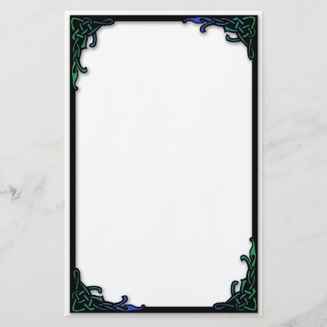 Papelería Frontera céltica simple del nudo (Anverso)