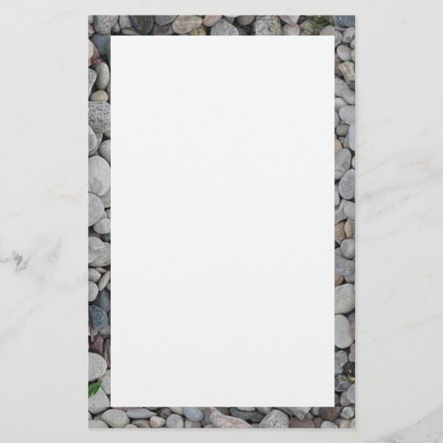 Papelería Frontera de la piedra/de la grava inmóvil (Anverso)