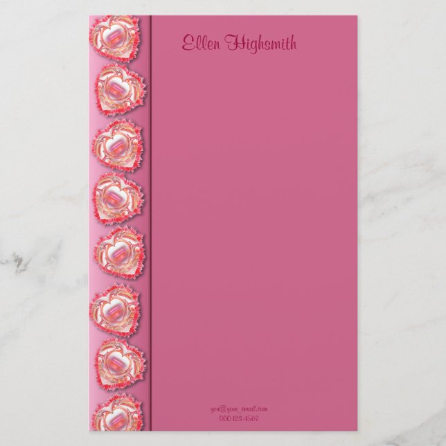 Papelería Frontera del corazón destrozada (Anverso)