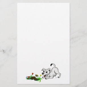 Papelería Frühlingserwachen, Welpe mit Schmetterling