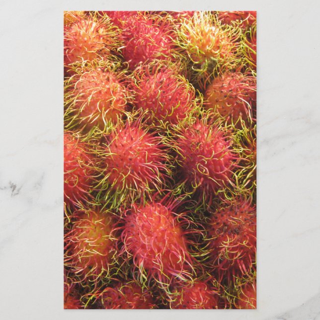Papelería Fruta tropical de Rambutan (Anverso)
