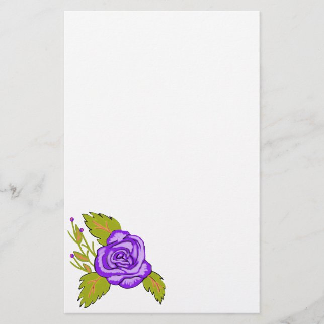 Papelería Fuchsia Rosa Stationery (Anverso)