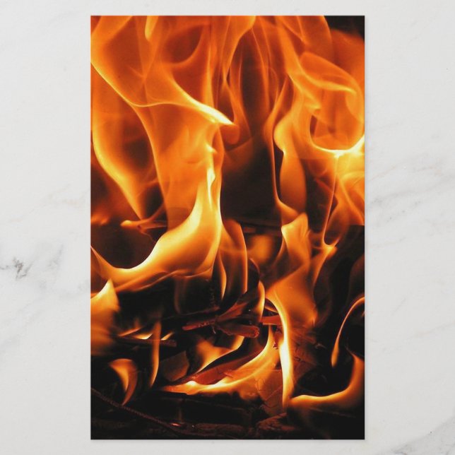 Papelería Fuego, llamas (Anverso)