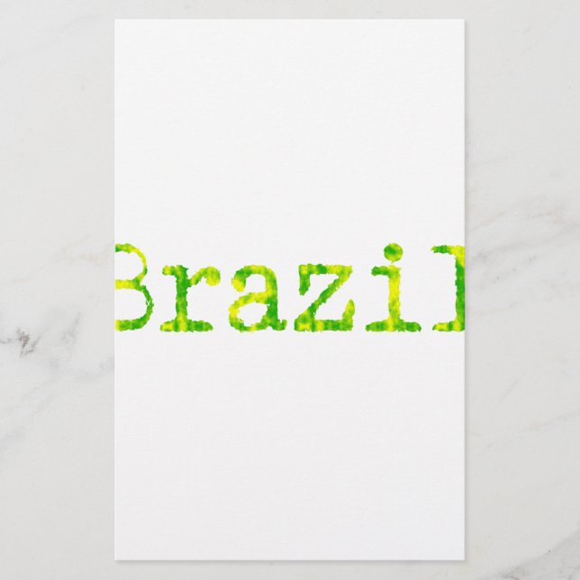 Papelería Fuente verde y amarilla de Brasil (Anverso)