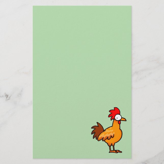 Papelería Funny Cartoon Chicken Illustration (Anverso)