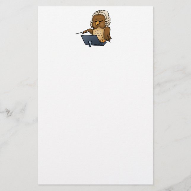 Papelería Funny Owl Conductor Personalizado (Anverso)
