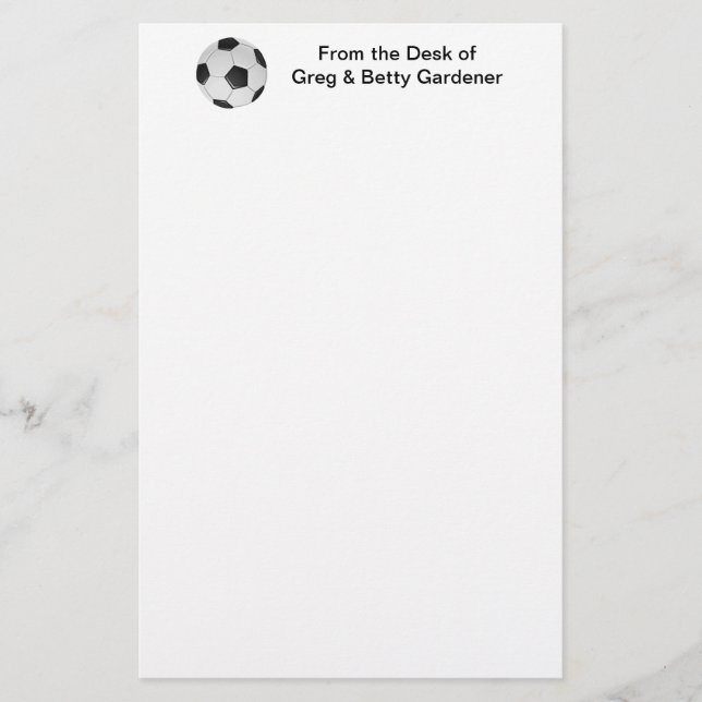 Papelería Fútbol americano o de asociación (Anverso)