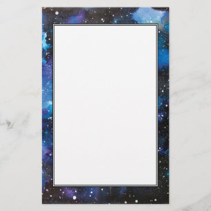 Papelería Galaxia de la acuarela del arte del espacio